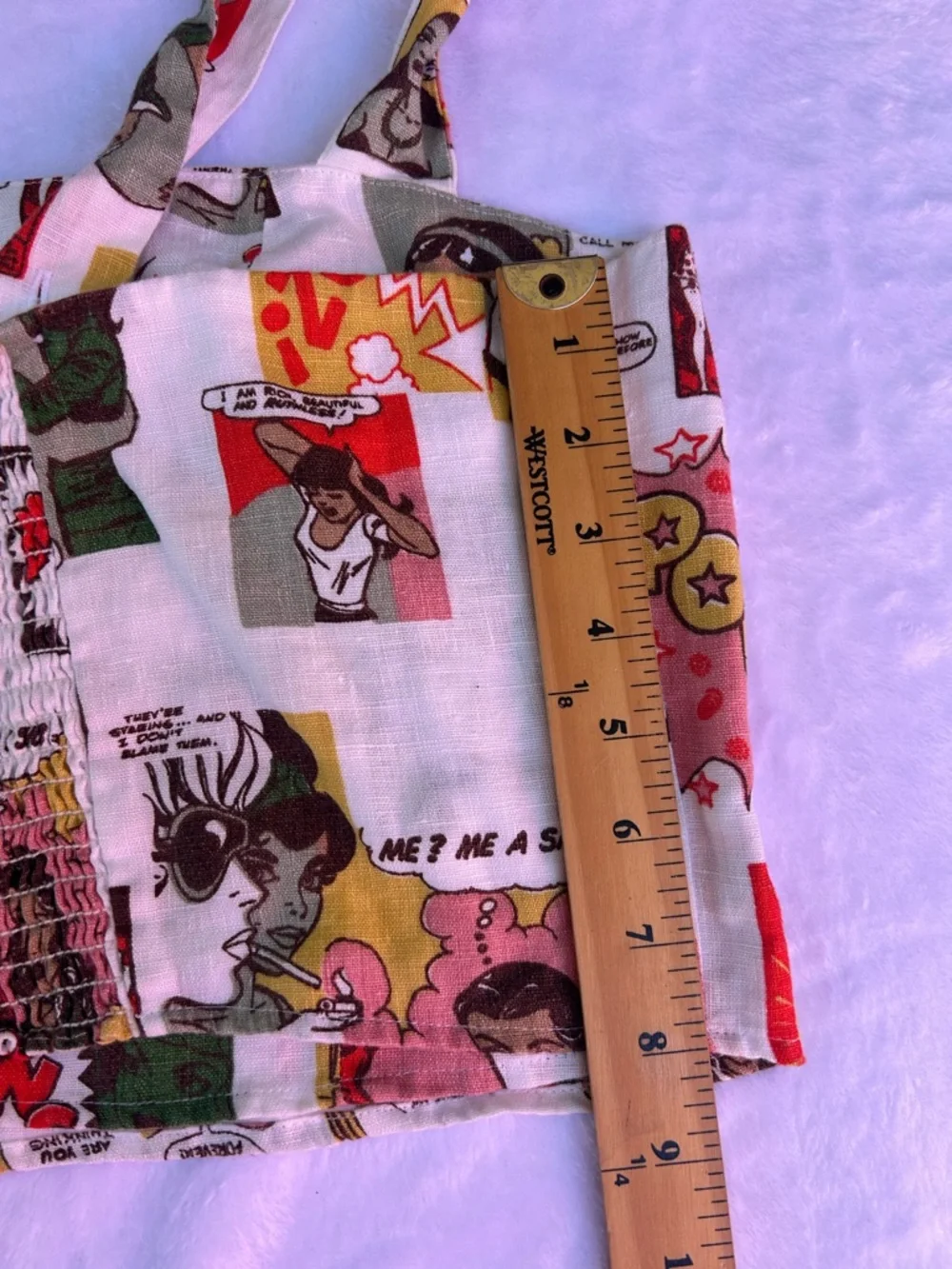 Reformation Comic Print Crop Top - Multicolor - Picture 7 of 16